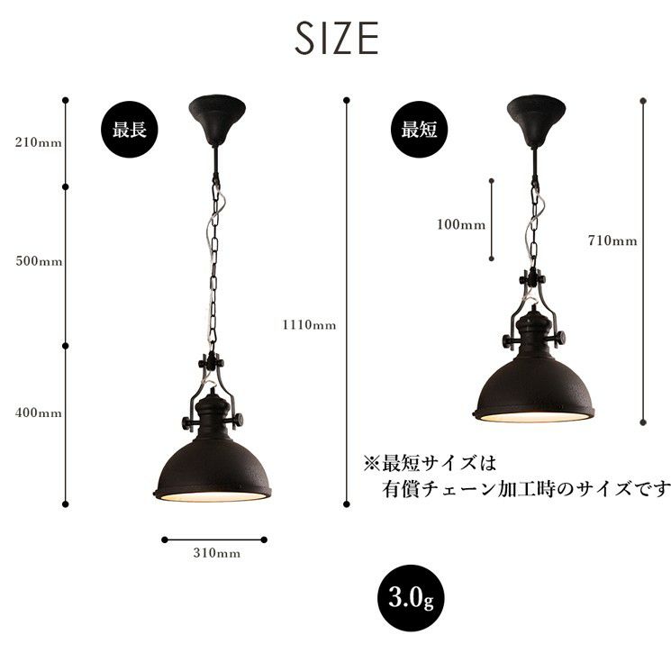 1灯 インダストリアルペンダントライト Roger (ロジェ) | 照明専門店