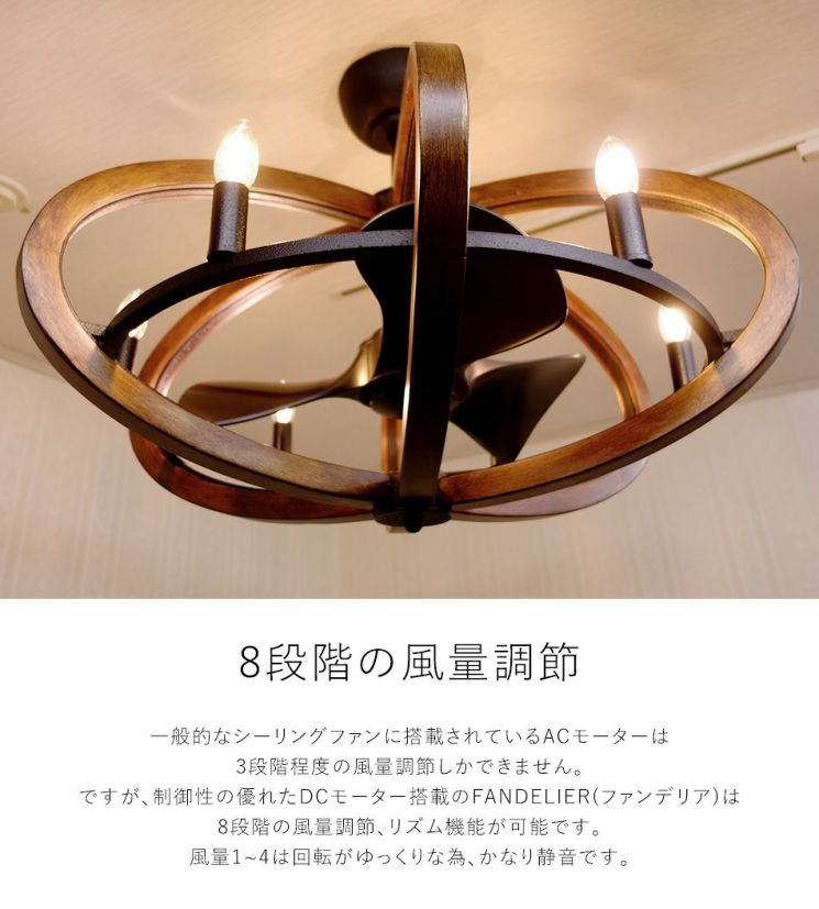 公式】シャンデリア＋シーリングファン＝ファンデリア「AS-5022-6 」