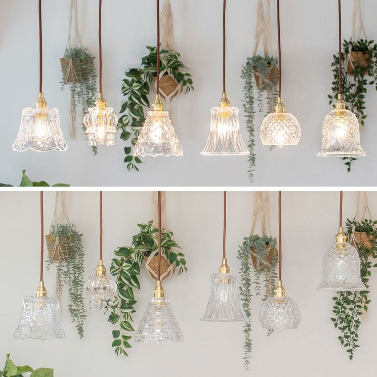 アンティーク調のガラスペンダントライト サフィール マシェリ アミラ シャール ベル リリト