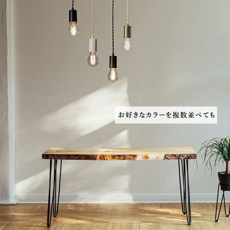 NUDE LAMP テーブル上への設置イメージ ダクトレール ペンダントライト