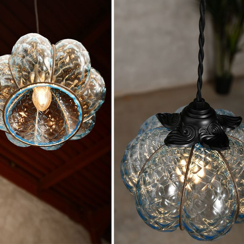 イタリアのヴェネチアングラスを使用したペンダントライト「セバス」