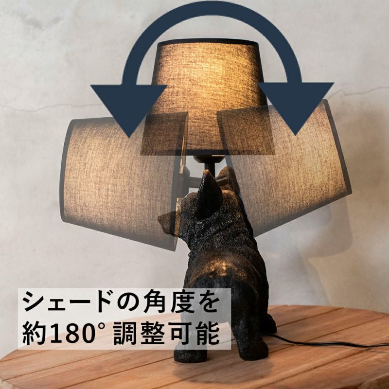 シェードタイプのテーブルランプ コーギーランプ